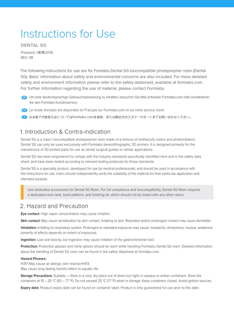 DentalSG Instructions For Use PDF Ultraviolet Sterilization