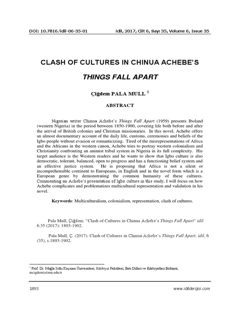 Clash of Cultures in Chinua Achebe'S: Things Fall Apart | PDF