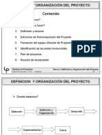 Definición y Organización Del Proyecto