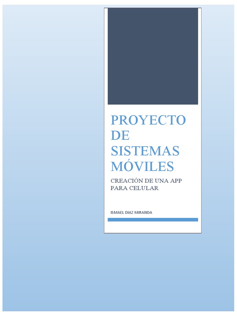 Creación de una App Móvil: Proyecto Práctico | PDF | Aplicación movil ...