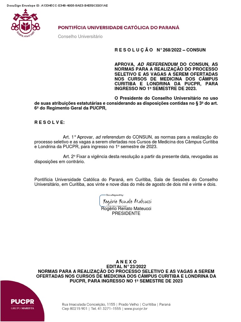 Re-268-2022-Consun Ps-Medicina 2023 1 RG | PDF