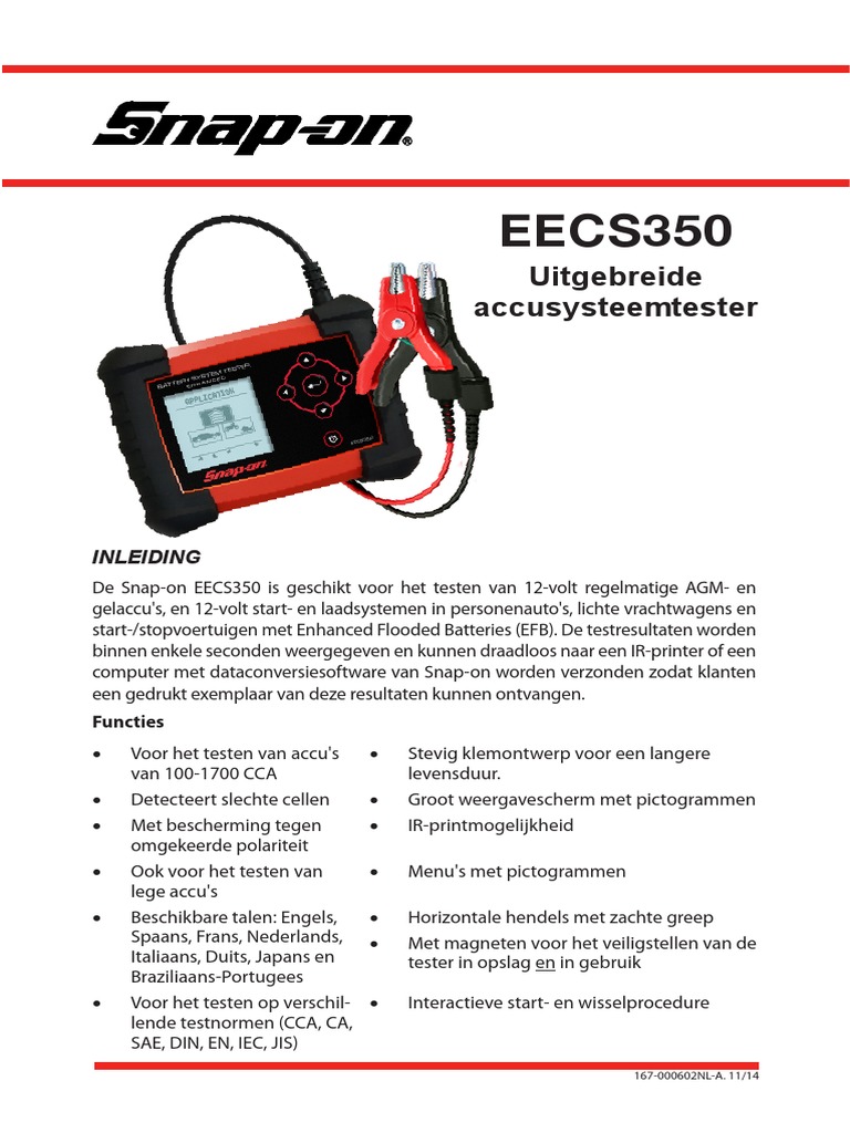 EECS350 Instruction Manual SnapOn NL PDF