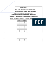 Importante: Sorteo de Gateras Viernes 18 Y Lunes 21 de Septiembre