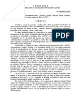 Ordonanţă Privind Scoaterea Persoanei de Sub Urmărire Penală Mun. Chișinău 07 Noiembrie 2013