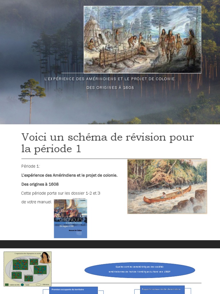 Amérindiens et colonisation jusqu'en 1608 | PDF | Peuples indigènes des ...