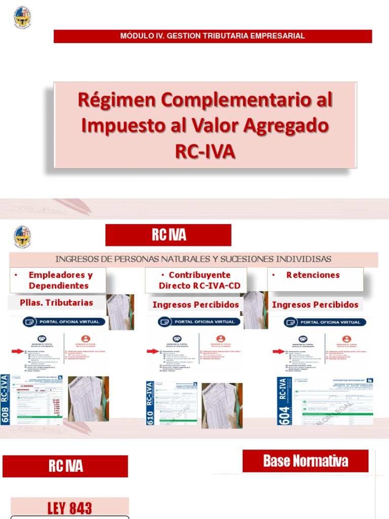 Régimen Complementario IVA en Bolivia | PDF | Impuestos | Impuesto al ...