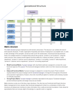 Matrix Organizational Structure