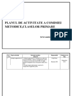 Planul de Activitate La Metodica