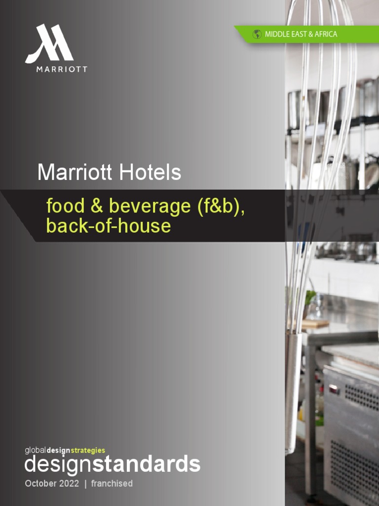 Marriott MEA F&B Design Standards Guide | PDF | Wall | Kitchen