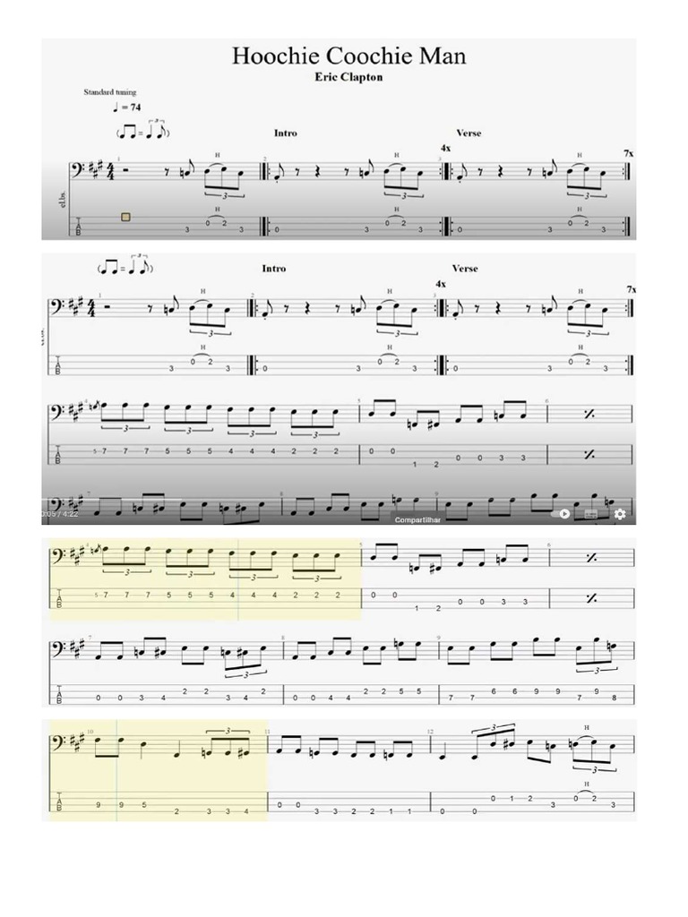 Hoochie Coochie Man Eric Clapton PDF
