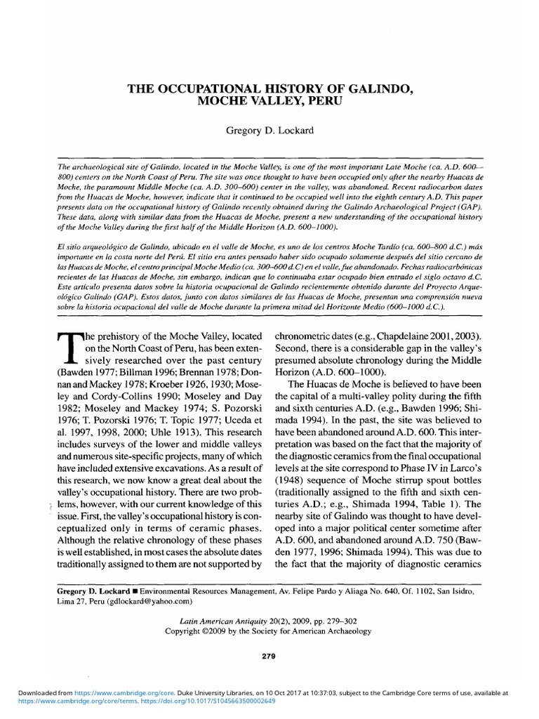 GALINDO Gregory D. Lockard 2009 Latin American Antiquity Vol. 20 No
