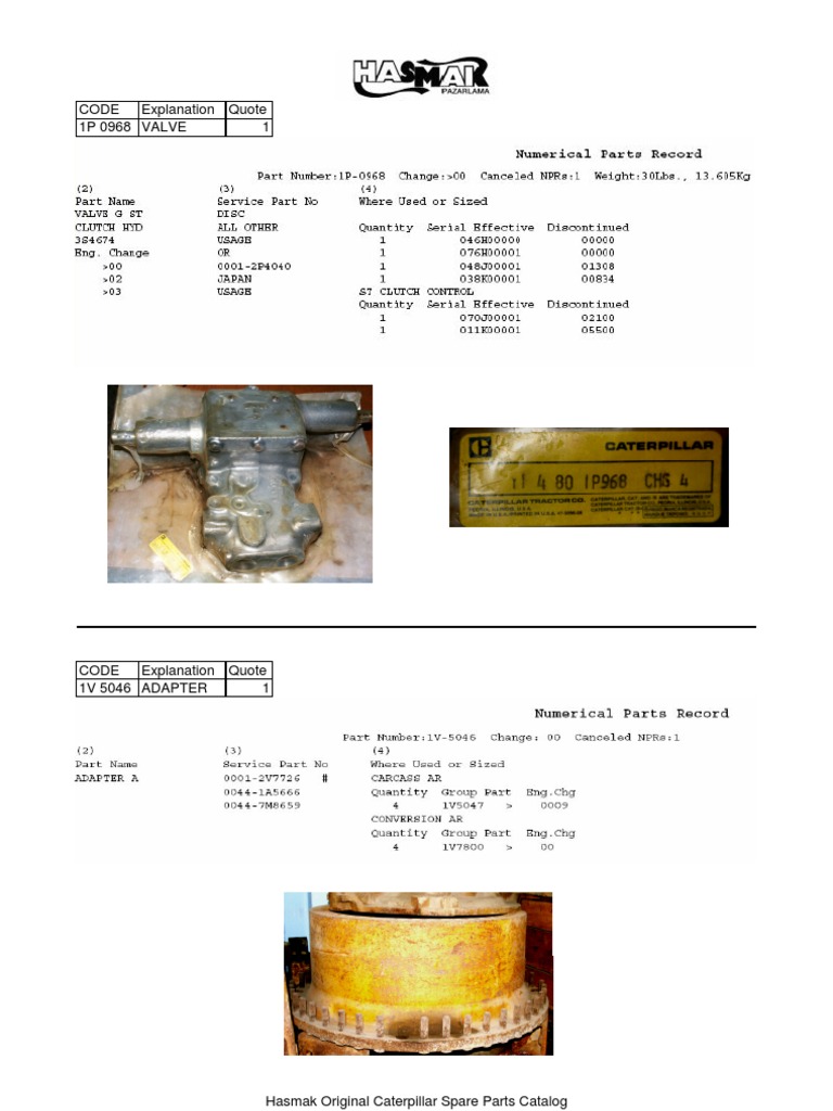 Original Caterpillar Spare Parts Catalog For 772, 773, 992, D9G PDF