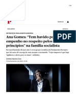 Ana Gomes - "Tem Havido Pouco Empenho No Respeito Pelos Valores" Na Família Socia