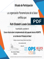 Curso HEARTS Certificado Participación