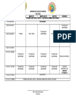 Horario de Clase Uee Salias y Landaeta 4to Grado