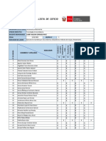 Lista de Cotejo Tallan 2022