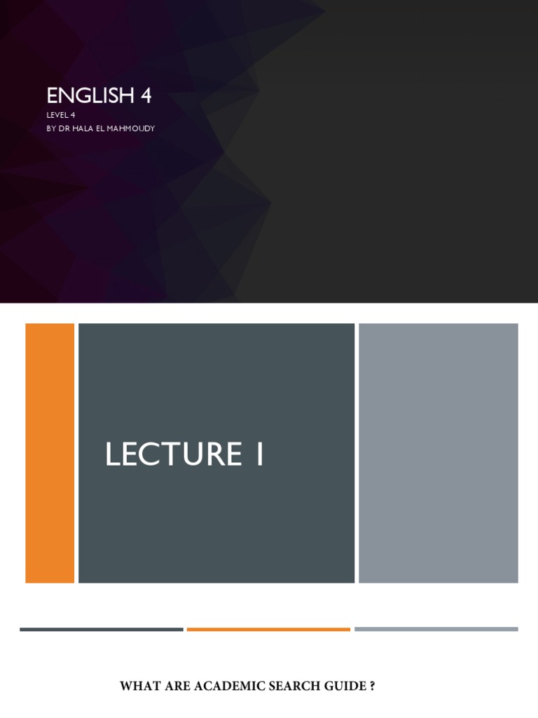 Lecture 1-1 | PDF