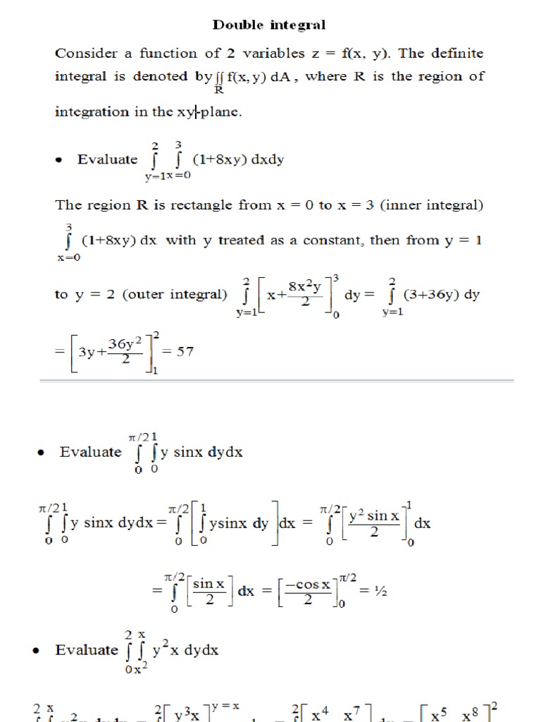 Double Integral | PDF