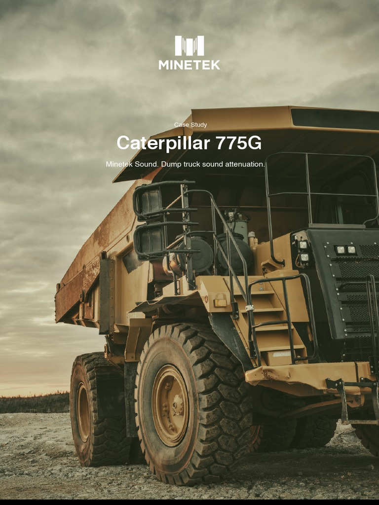 Caterpillar 775G Case Study Dump Truck Sound Attenuation PDF Truck