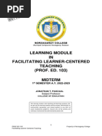 Midterm Learning Module in PROF ED 103-Facilitating Learner-Centered Teaching