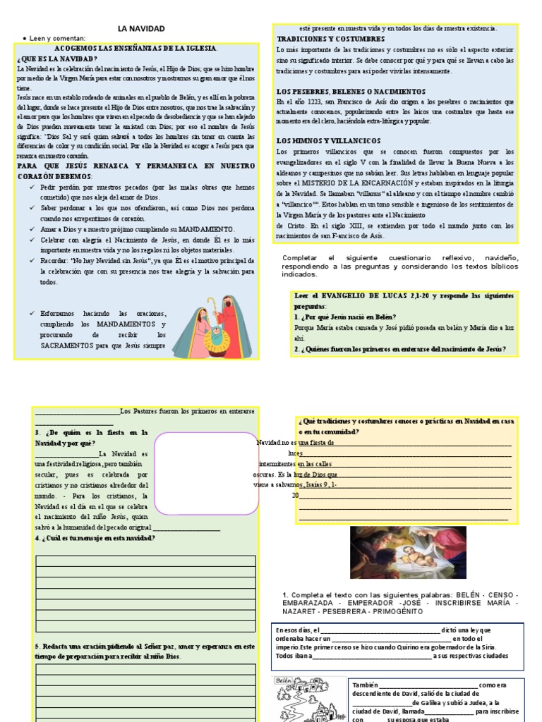 Significado y Tradiciones de la Navidad | PDF | Navidad | María, madre ...