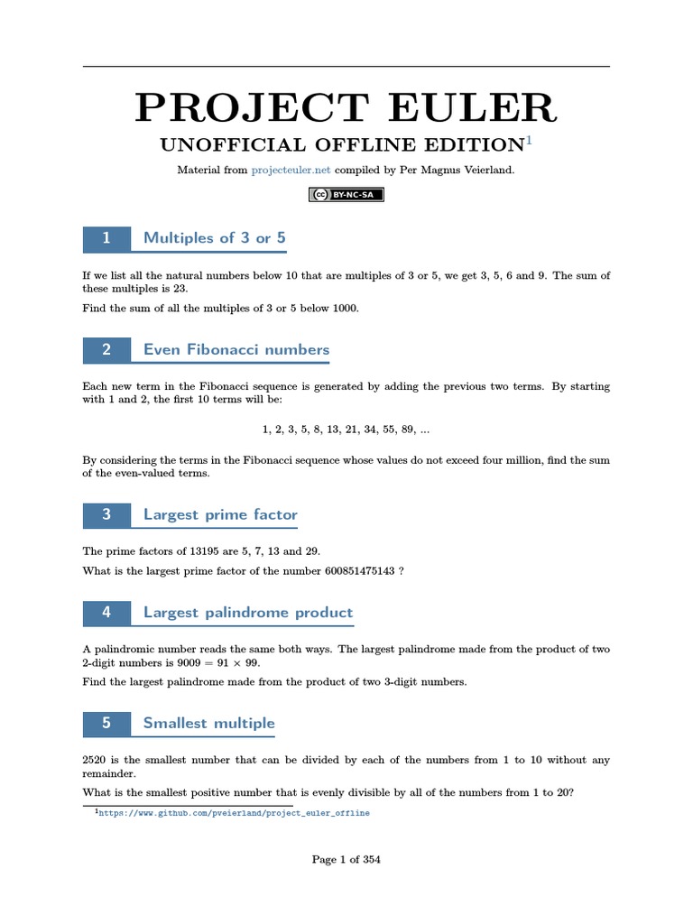 Project euler offline pdf prime number numbers