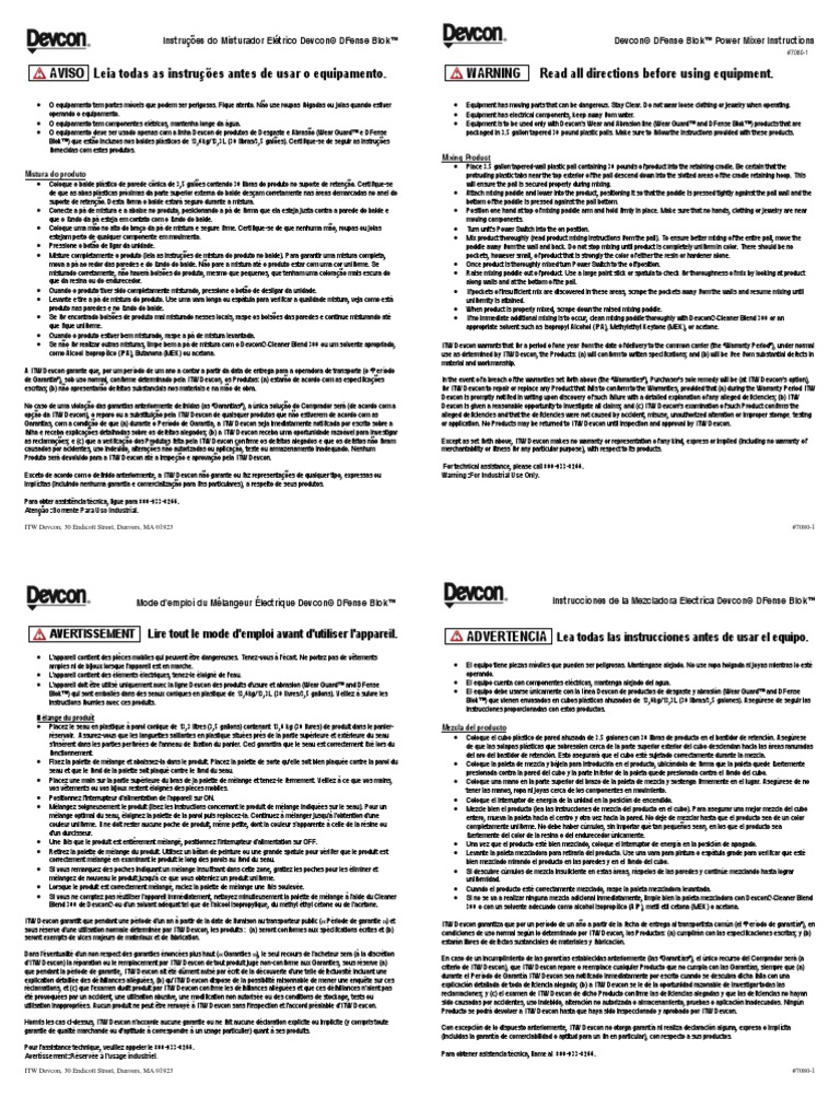 Mixer Instructions MultiLanguage FINAL PDF Materiais