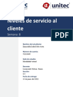 Tarea 8 Niveles de Servicio Al Cliente