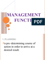 PLANNING AND MANAGEMENT FUNCTIONS