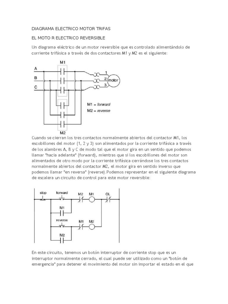 Diagrama Electrico Reversible | PDF | Corriente eléctrica | Bienes  manufacturados