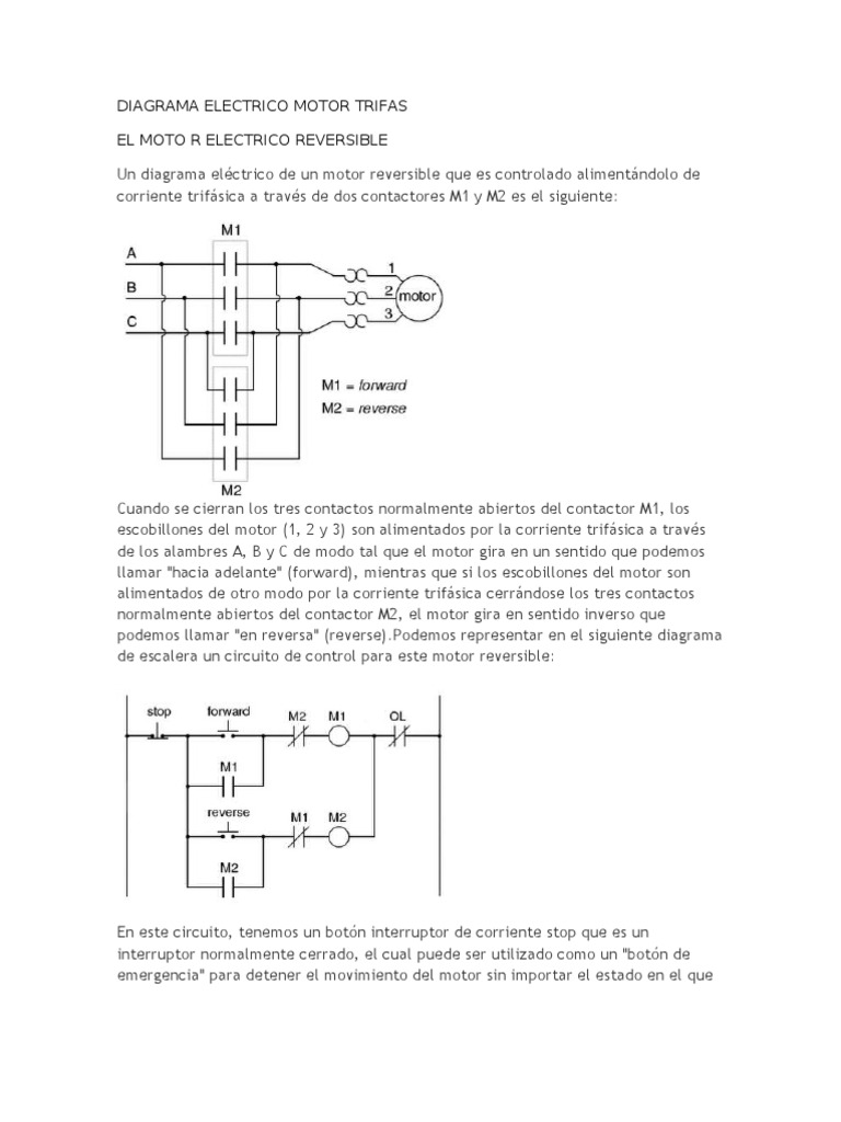 Diagrama Electrico Reversible | Descargar gratis PDF | Corriente ...