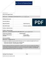 Exchange Visitor - Proof of Student Status (2022)