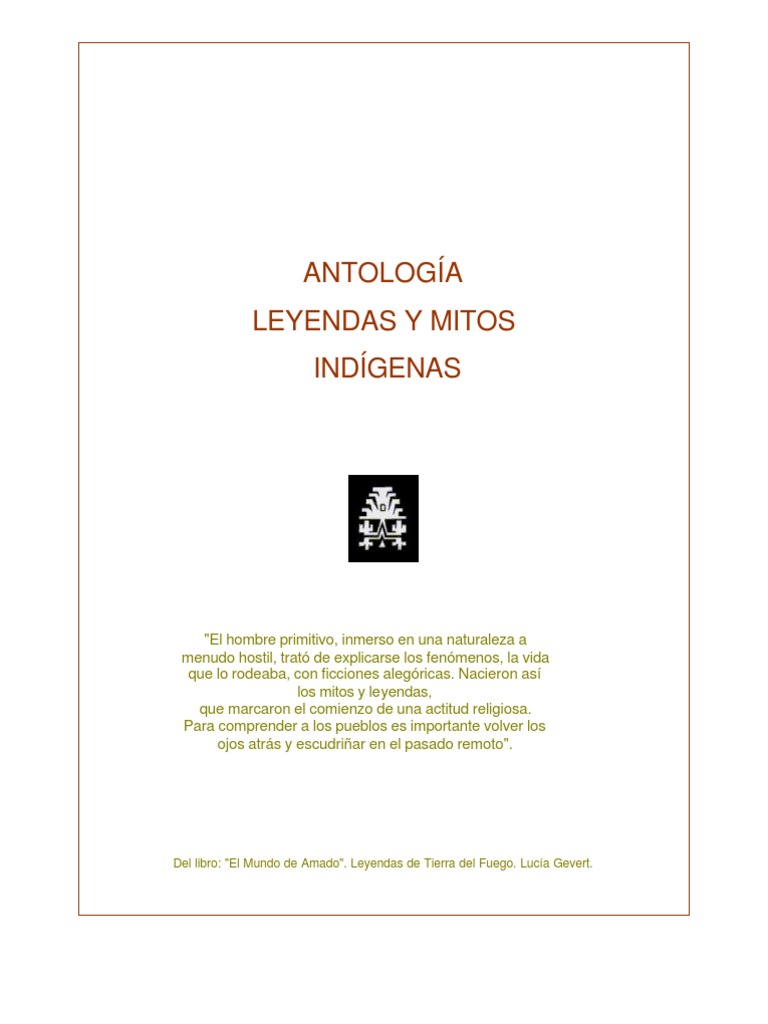Antología de Leyendas Indígenas | PDF