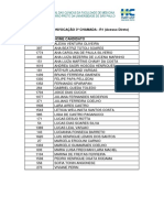 Lista de convocação 3a chamada R1 acesso direto