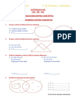 2 - Actividad Operaciones Con Conjuntos - Diferencia y Diferencia Simetrica - 4° Primaria