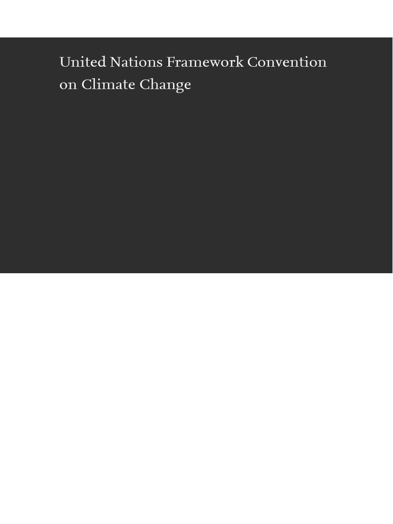 United Nations Framework Convention On Climate Change | PDF | United ...