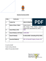 Award of Contract for Modernization of RO Site