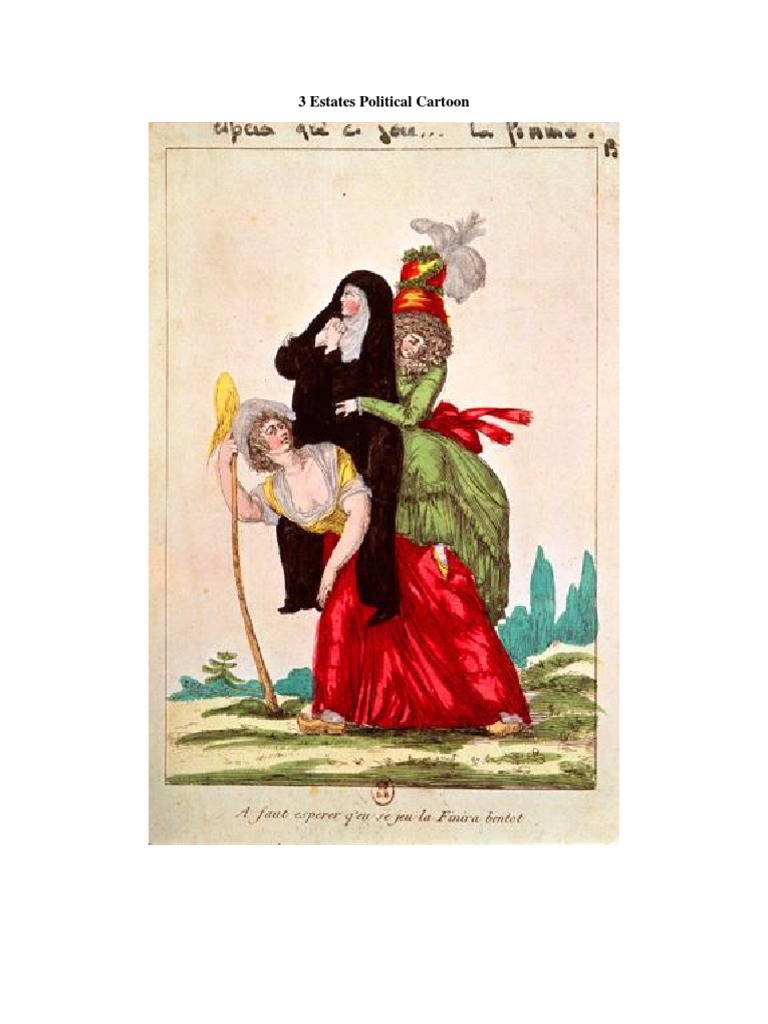 WH1 3 Estates Political Cartoon PDF