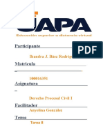 Ihandra Báez - Tarea 8 Der. Procesal Civil 1