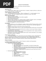 Format of Case Presentation