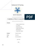 Trabajo de Economia Carreras Pública Magistrales Monografía