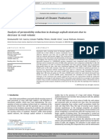 Analysis of Permeability Reduction in Drainage Asphalt Mixtures Due To Decrease in Void Volume
