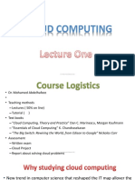 Cloud Computing Intro Lecture 1 Introduction