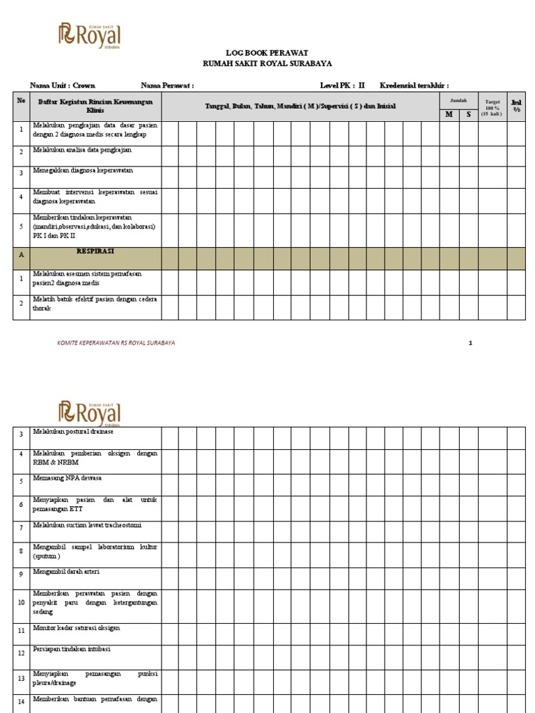 Log Book Crown PK II 2022 | PDF