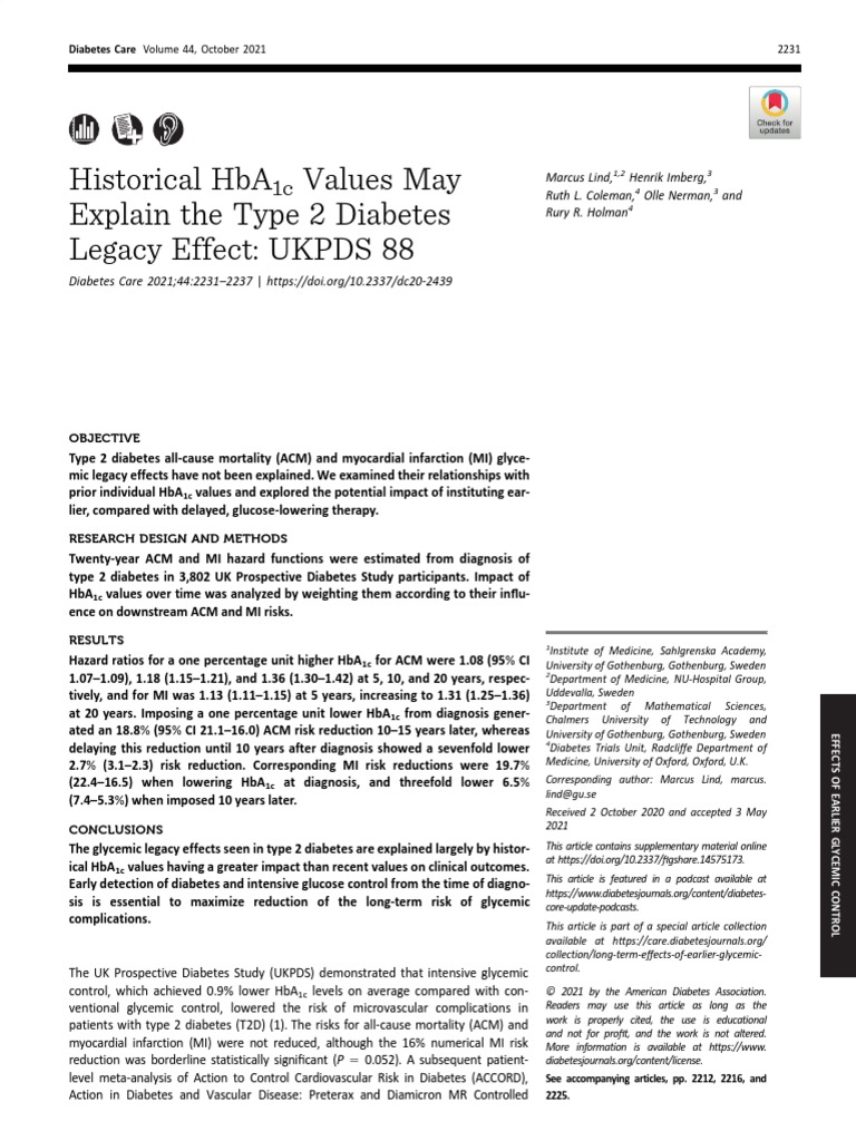 Article UKPDS | PDF