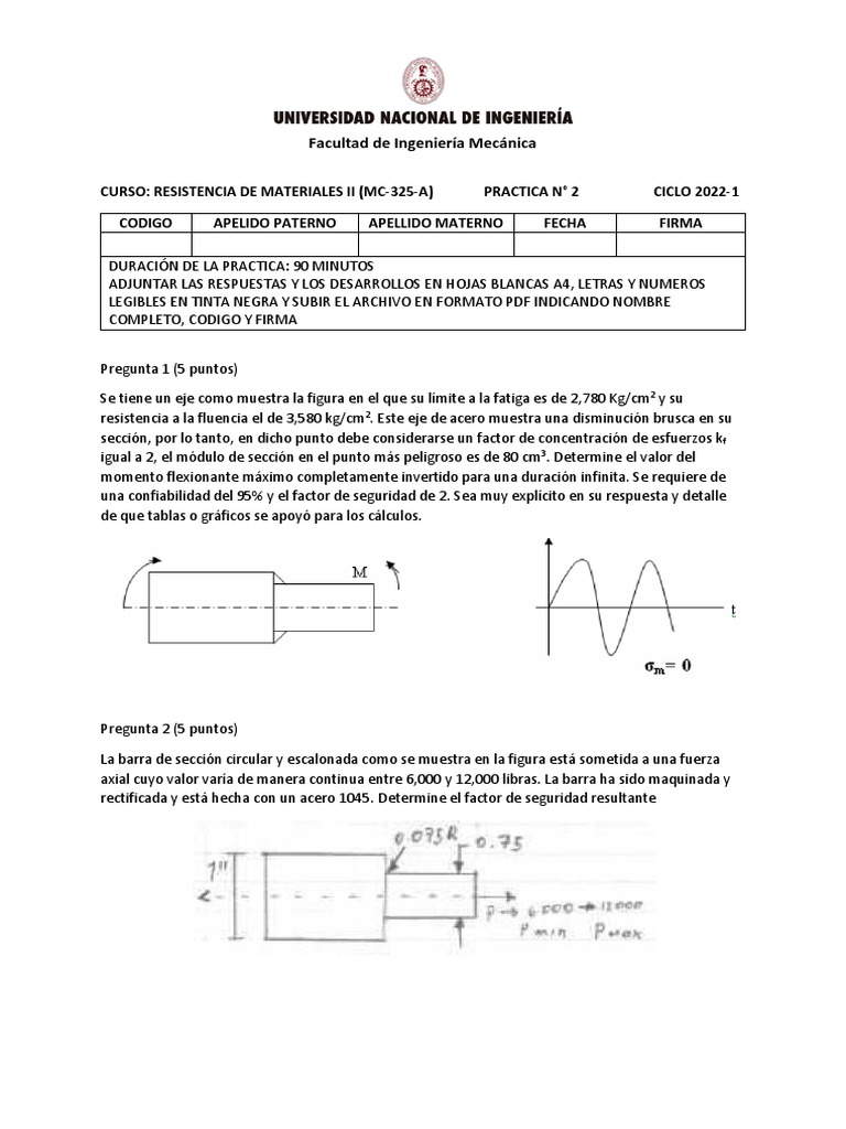 Pc2 - Resistencia II - 2022-1 | PDF