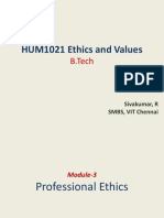 Ethics and Values in the Workplace