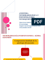 Anestesia Neuroradiológica y Postoperatorio Neuroquirúrgico