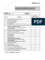 Appendix C (II) - Submission Checklist For Enterprise, Partnership, Trading, Professional Body