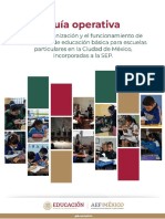 Guia Operativa Organizacion Funcionamiento Servicios Educacion Basica Especial Adultos Escuelas Particulares Ciudad Mexico